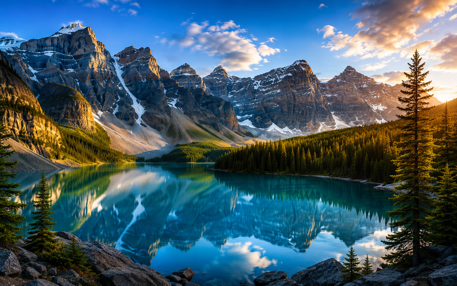 Mountain lake landscape